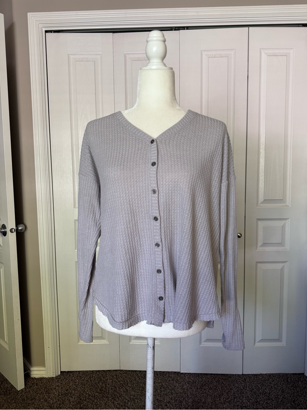 Mudd Henley Waffle Sweater size Medium